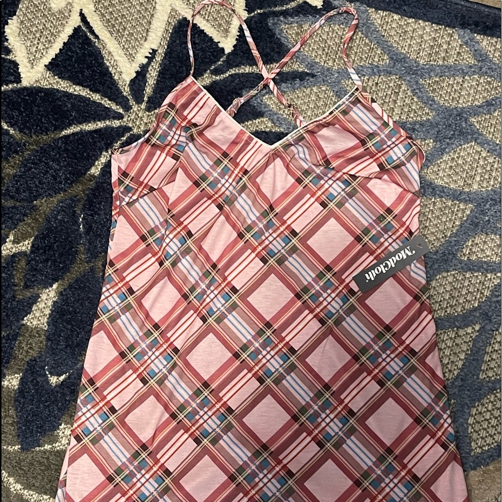 Modcloth Pink Plaid Nightgown